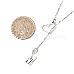Adjustable 304 Stainless Steel Cable Chain Lariat Necklaces&nbsp;NJEW-JN05186
