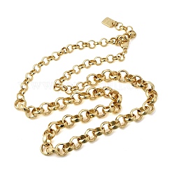 8MM Brass Rolo Chain Necklaces&nbsp;NJEW-L013-12G