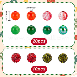 DIY Round Beads Jewelry Making Finding Kit for Christmas&nbsp;DIY-GA0003-52
