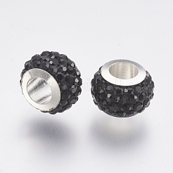 304 Stainless Steel European Beads&nbsp;CPDL-E045-A07