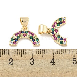 Brass Micro Pave Cubic Zirconia Pendantsn&nbsp;KK-S386-26G