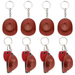 DIY Plastic Cowboy Hat Pendant Keychain Making Kits&nbsp;DIY-BM0001-33A