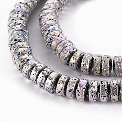 Electroplated Natural Lava Rock Beads Strands&nbsp;G-T114-69