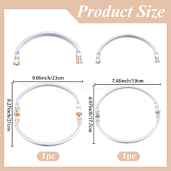 2Pcs 2 Styles Aluminum Purse Handle Frames&nbsp;FIND-BBC0005-29