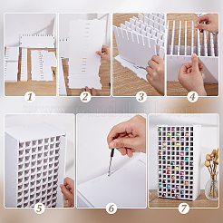 120 Grids Wood Art Marker Storage Rack&nbsp;AJEW-WH0528-86