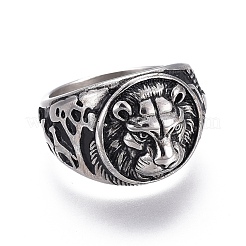 304 Stainless Steel Signet Rings for Men&nbsp;RJEW-O032-11AS