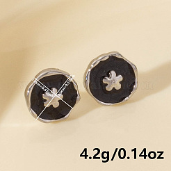 304 Stainless Steel Flower Stud Earrings&nbsp;IK8478-1