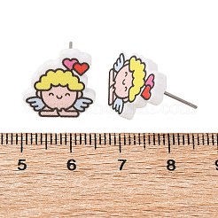 Wood Stud Earrings&nbsp;EJEW-M063-01E