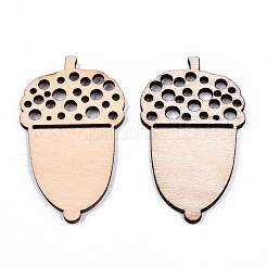 Unfinished Natural Poplar Wood Big Pendants&nbsp;WOOD-S045-119