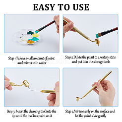 2Pcs 2 Styles Metal Slanting Fine Line Paint Pen&nbsp;AJEW-FH0004-97