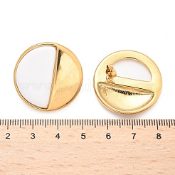 Flat Round 304 Stainless Steel Stud Earrings&nbsp;EJEW-C142-04G-02