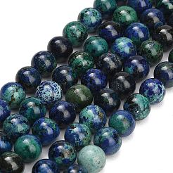 Natural Azurite Beads Strands&nbsp;G-G475-A04-8mm