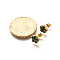 Ion Plating(IP) 304 Stainless Steel Stud Earrings&nbsp;EJEW-A118-09G-02