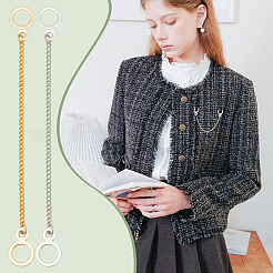 20Pcs 2 Colors Iron Curb Chain Sew On Coat Hanging Chains&nbsp;FIND-NB00001