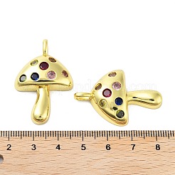 Rack Plating Brass Micro Pave Cubic Zirconia Pendants&nbsp;X-KK-A205-01G-01