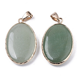 Natural Green Aventurine Pendants&nbsp;G-N326-31B
