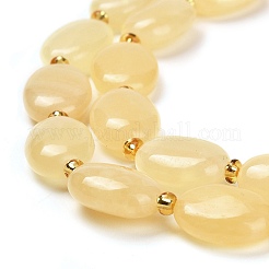Natural Yellow Jade Beads Strands&nbsp;G-H005-A05-02