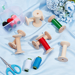 Wood Thread Bobbins&nbsp;TOOL-WH0155-140