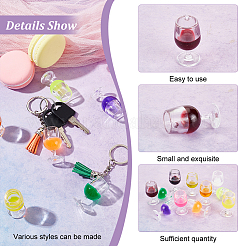22Pcs 11 Colors Transparent Resin Pendants&nbsp;RESI-OC0001-61