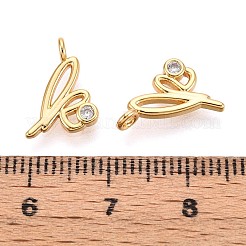 Brass Micro Pave Cubic Zirconia Charms&nbsp;KK-N263-97G-K