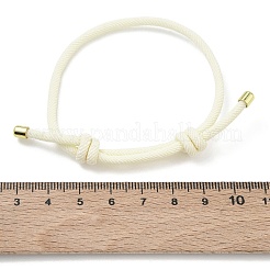 Adjustable Nylon Round Milan Cord Slider Bracelet Making&nbsp;FB-H001-01G-16