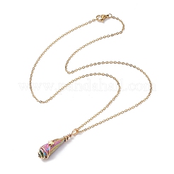 Mixed Color Dyed Natural Quartz Crystal Irregular Nugget Pendant Necklace&nbsp;NJEW-JN04627-02