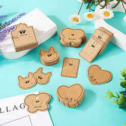 150Pcs 5 Styles Kraft Paper Earring Display Cards&nbsp;DIY-TA0006-04