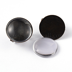 25mm Transparent Clear Domed Glass Cabochon Cover for Brass Portrait Ring Making&nbsp;KK-X0019-NF
