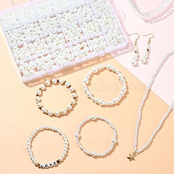 1800Pcs Baking Paint Pearlized Glass Pearl Round Beads&nbsp;HY-YW0001-10