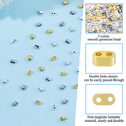 300Pcs 3 Colors Electroplated Non-magnetic Synthetic Hematite Bead&nbsp;G-DC0001-44
