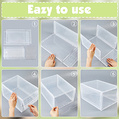 Acrylic Shoes Drawer Boxes&nbsp;CON-WH0112-083