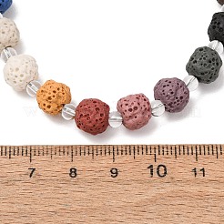 Chakra Natural Lava Rock Round Beaded Necklaces&nbsp;GG-CBA922D-05A