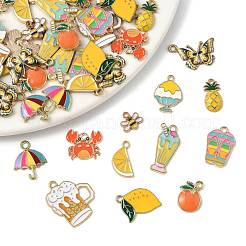 48Pcs 12 Styles Alloy Enamel Pendants&nbsp;ENAM-FS0003-51