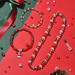 150G Christmas Themed Glass Beads&nbsp;GLAA-YWC0004-05