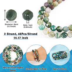 2 Strands Natural Indian Agate Beads Strands&nbsp;G-TA0002-54