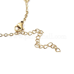 Ion Plating(IP) 304 Stainless Steel Bowknot Link Chain Necklace&nbsp;NJEW-K249-07G
