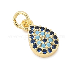 Brass Micro Pave Cubic Zirconia Pendants&nbsp;X-KK-U056-09G