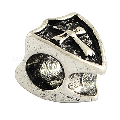 Tibetan Style Alloy European Large Hole Beads&nbsp;TIBEB-8001-AS-RS