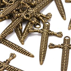 Tibetan Style Metal Dagger Pendants&nbsp;LS-MLF1306Y