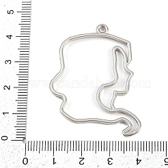 Zinc Alloy Open Back Bezel Pendants&nbsp;PALLOY-D580-05P-E