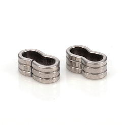 Tarnish Resistant 201 Stainless Steel Slide Charms/Slider Beads&nbsp;STAS-L244-08A-P