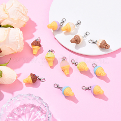 12Pcs 6 Style Resin Pendant Decorations&nbsp;HJEW-YW00175