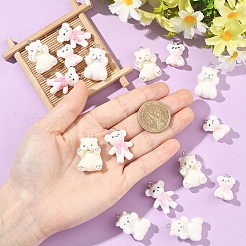 4Pcs 4 Styles Flocky Opaque Resin Pendants&nbsp;FIND-YW0010-31