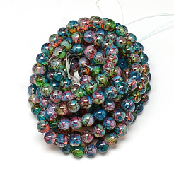Baking Paint Glass Beads Strands&nbsp;X-DGLA-Q023-8mm-DB70