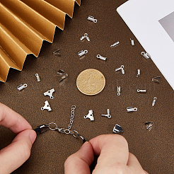 9 Styles Brass & 304 Stainless Steel Folding Crimp Ends&nbsp;FIND-FH0016-96
