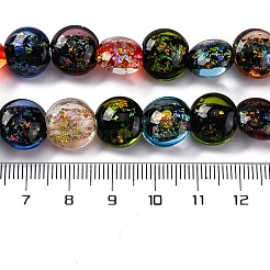 Handmade Dichroic Foil Glass Beads Strands&nbsp;DICH-U001-11J