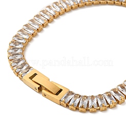 Cubic Zirconia Tennis Bracelet&nbsp;BJEW-M301-04G-01