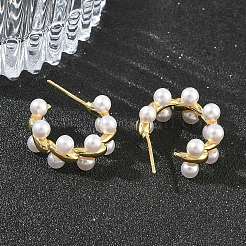 Brass Stud Earrings for Women&nbsp;EJEW-A168-21G