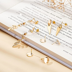 Brass Stud Earring Findings&nbsp;KK-BC0006-03G
