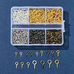 480Pcs 16 Styles Iron Screw Eye Pin Peg Bails&nbsp;IFIN-FS0001-62